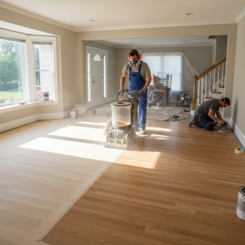 Local Floor Refinishing pros at work